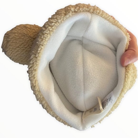 NWT Nordstrom + Tucker Tate Baby Bear Hat and Mittens Set Beige Semolina Furry - Picture 5 of 12
